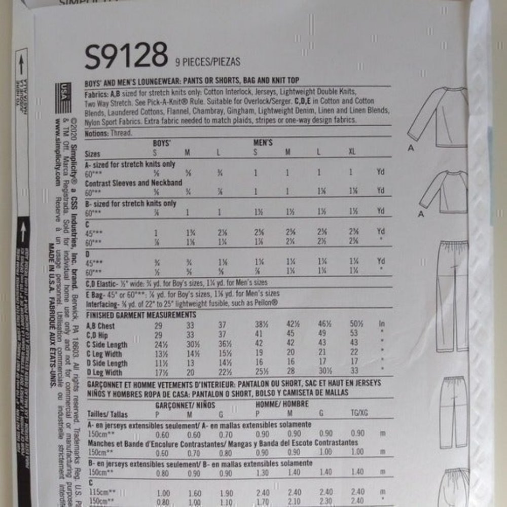 Simplicity S9128 Sewing Pattern - Picture 5 of 6